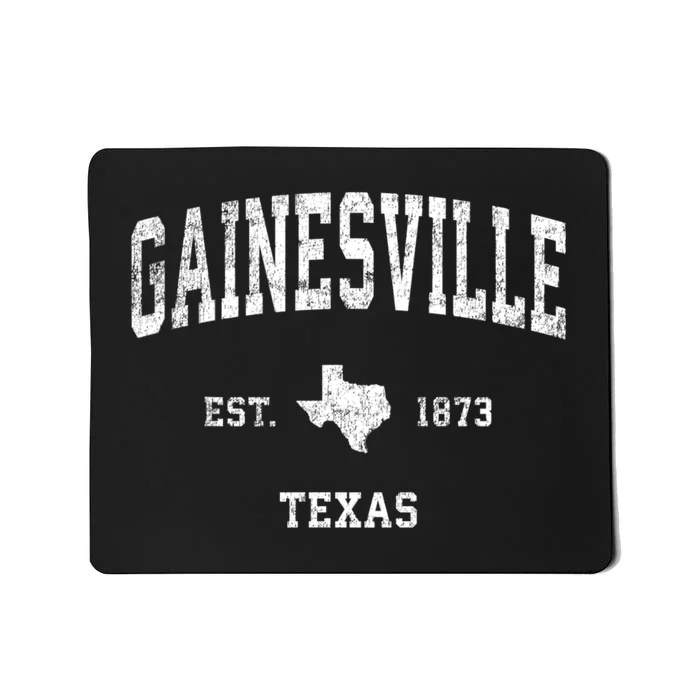 Gainesville Texas Tx Vintage Athletic Sports Mousepad