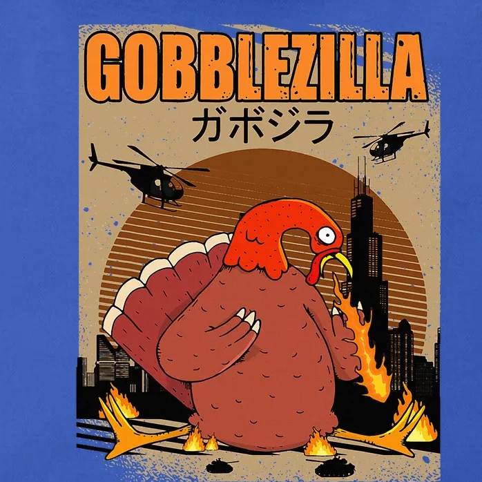 Gobblezilla Turkey Thanksgiving Zip Tote Bag