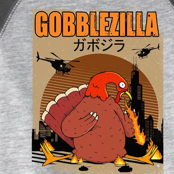 Gobblezilla Turkey Thanksgiving Toddler Fine Jersey T-Shirt