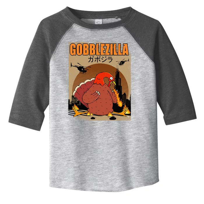 Gobblezilla Turkey Thanksgiving Toddler Fine Jersey T-Shirt