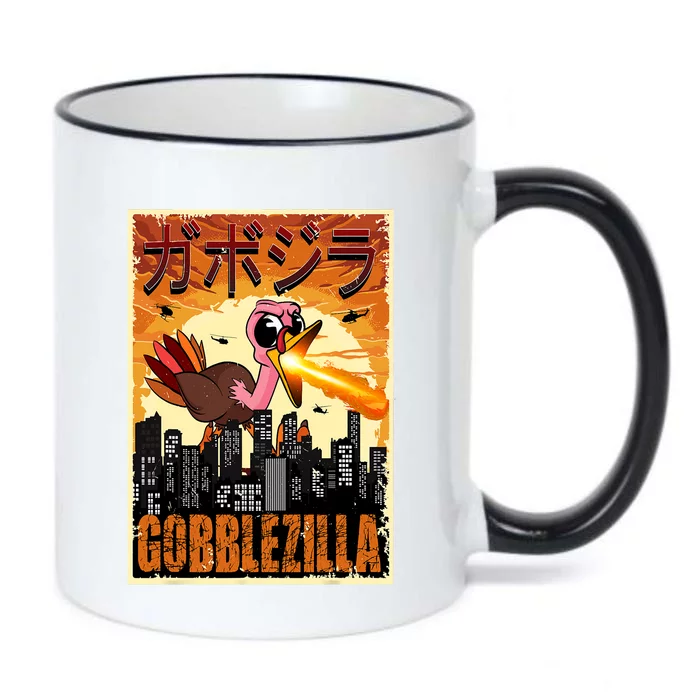 Gobblezilla Turkey Thanksgiving Black Color Changing Mug