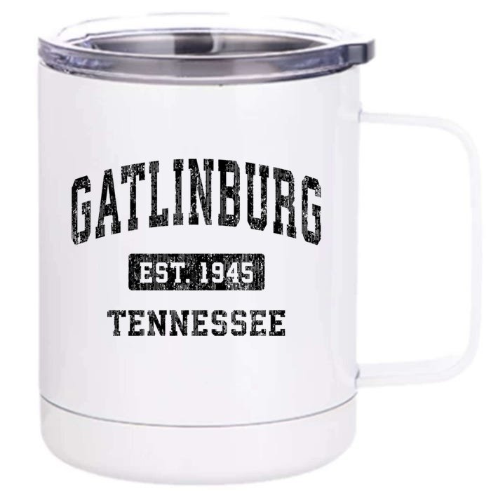 Gatlinburg Tennessee Tn Vintage Established Sports Design Front & Back 12oz Stainless Steel Tumbler Cup