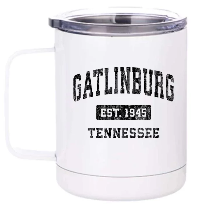 Gatlinburg Tennessee Tn Vintage Established Sports Design Front & Back 12oz Stainless Steel Tumbler Cup