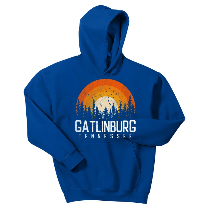 Gatlinburg Tennessee Tn Gift Retro Style Vintage 80s Gift Kids Hoodie