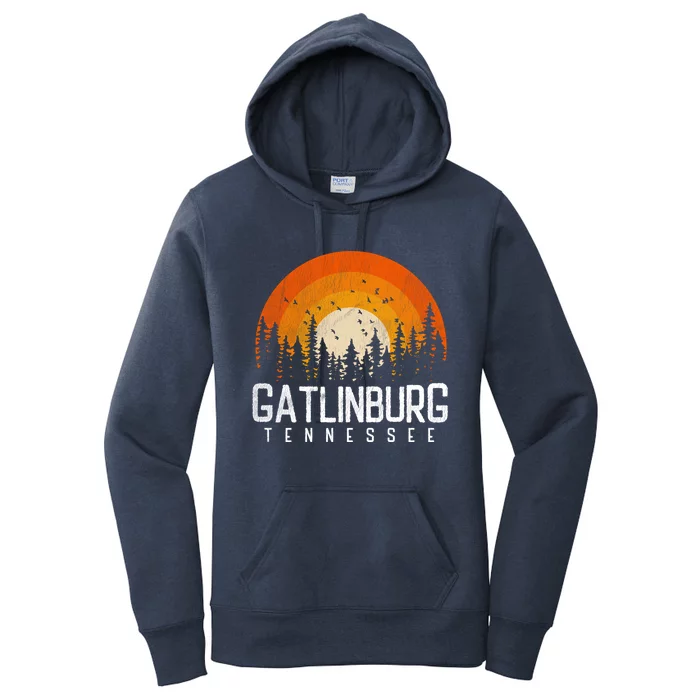 Gatlinburg Tennessee Tn Gift Retro Style Vintage 80s Gift Women's Pullover Hoodie