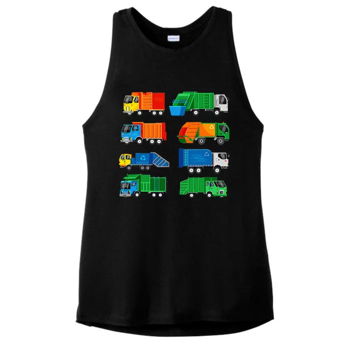 Garbage Truck Trash Waste Separation Costume Ladies Tri-Blend Wicking Tank