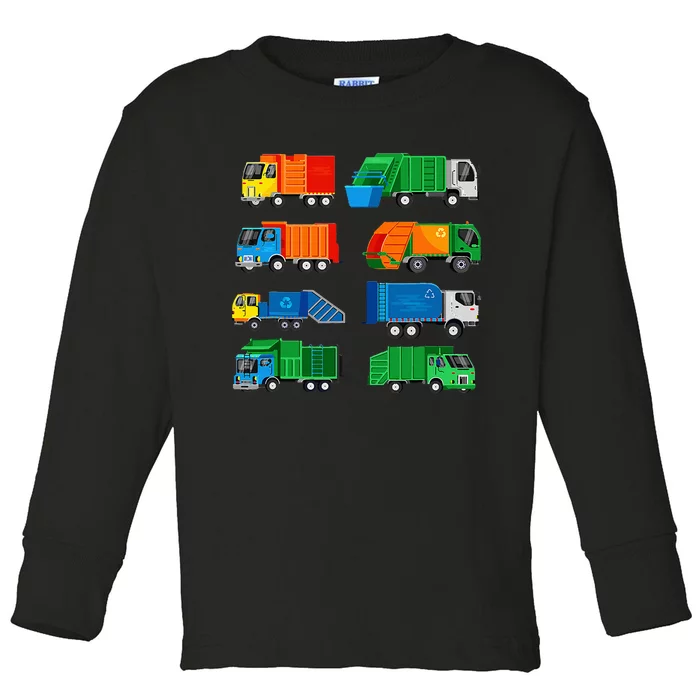 Garbage Truck Trash Waste Separation Costume Toddler Long Sleeve Shirt