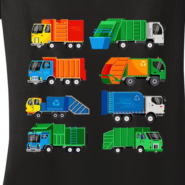 Garbage Truck Trash Waste Separation Costume Women's V-Neck T-Shirt