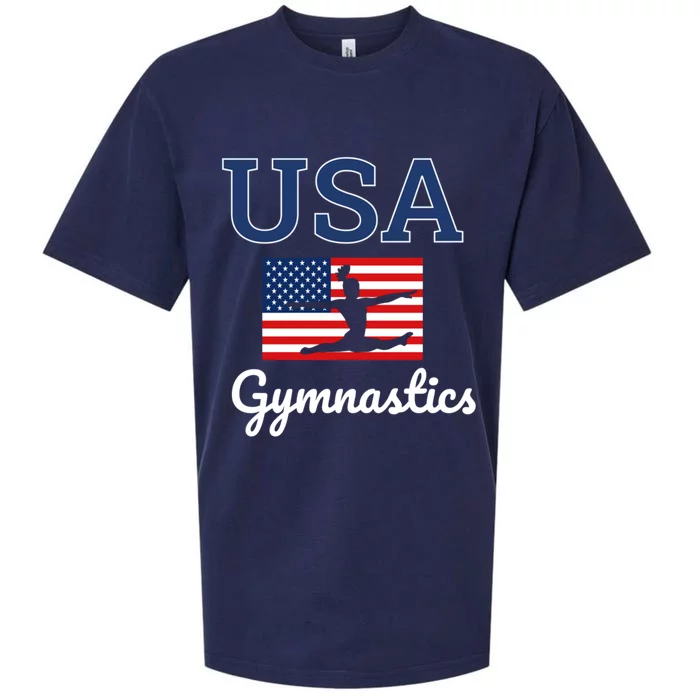 Girl Tumbling Team Gear Gymnast Gymnastics Usa American Flag Cute Gift Sueded Cloud Jersey T-Shirt