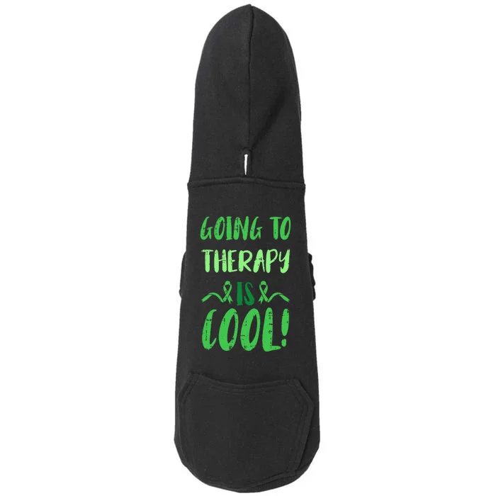 Going To Therapy Mental Health Awareness Warrior Doggie 3-End Fleece Hoodie