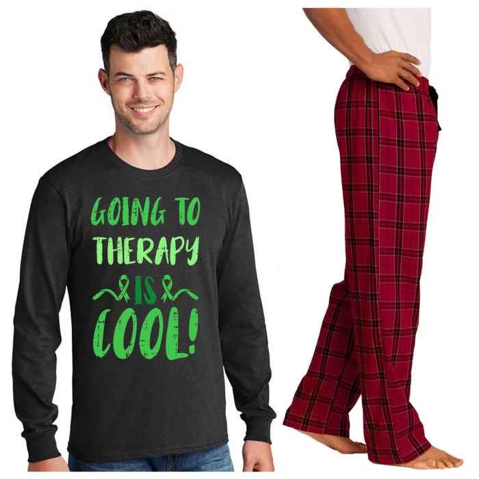 Going To Therapy Mental Health Awareness Warrior Long Sleeve Pajama Set