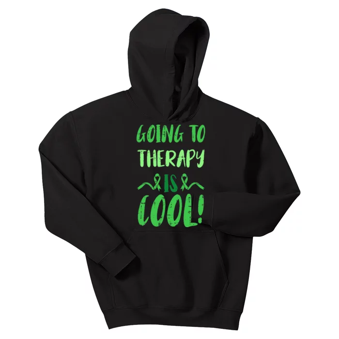 Going To Therapy Mental Health Awareness Warrior Kids Hoodie