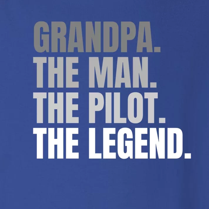 Grandpa The The Pilot The Legend Pilot Grandpa Gift Toddler Long Sleeve Shirt