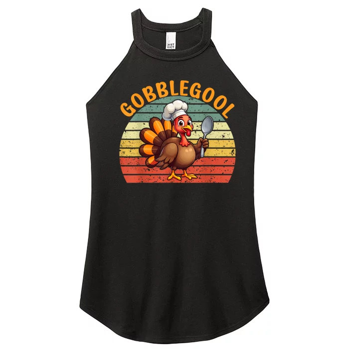 Gobblegool Turkey Thanksgiving Women’s Perfect Tri Rocker Tank