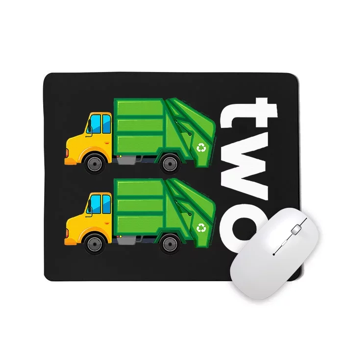 Garbage Truck Trash 2 Years Old 2nd Birthday Cool Party Mousepad