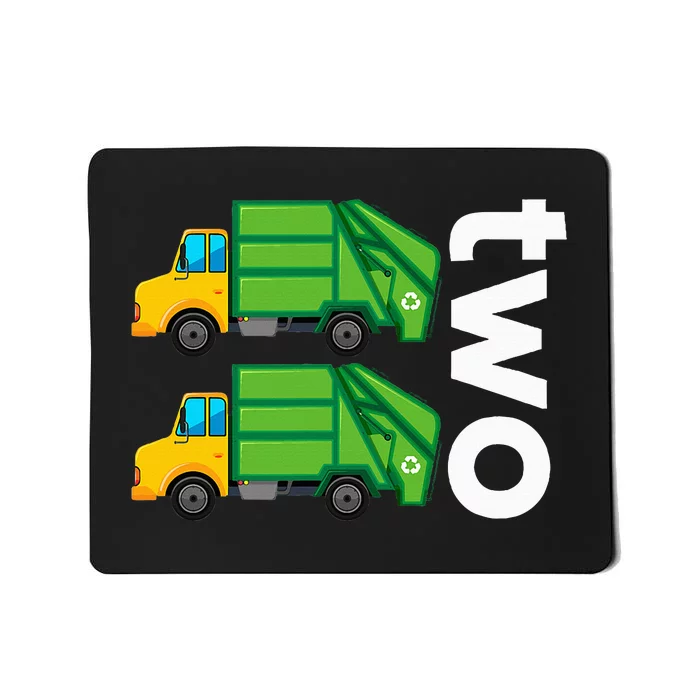 Garbage Truck Trash 2 Years Old 2nd Birthday Cool Party Mousepad