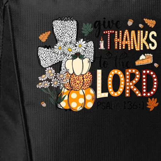 Give Thanks To The Lord Christian Fall City Backpack