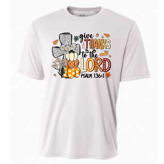 Give Thanks To The Lord Christian Fall Cooling Performance Crew T-Shirt