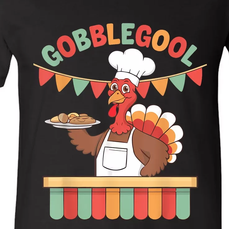 Gobblegool Turkey Thanksgiving V-Neck T-Shirt