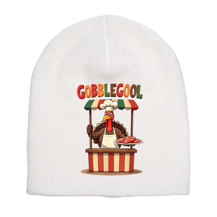 Gobblegool Turkey Thanksgiving Short Acrylic Beanie