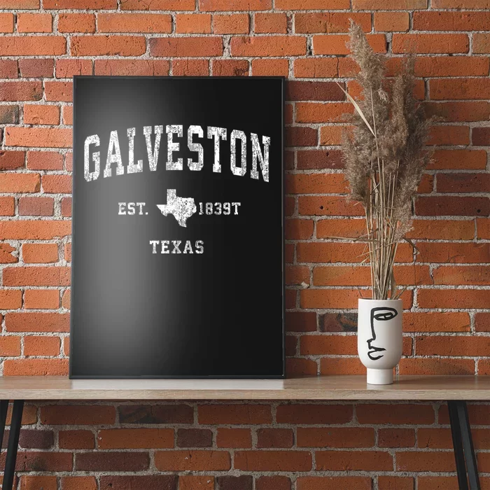 Galveston Texas Tx Vintage Athletic Sports Poster