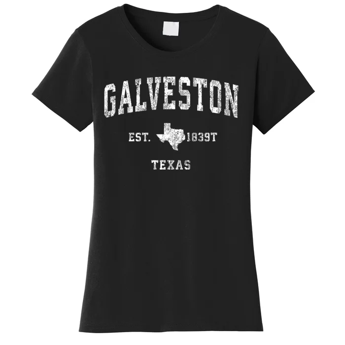 Galveston Texas Tx Vintage Athletic Sports Women's T-Shirt