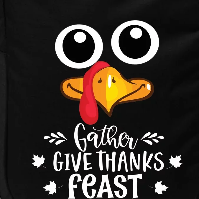 Give Thanks Turkey Family Thanksgiving Day Impact Tech Backpack