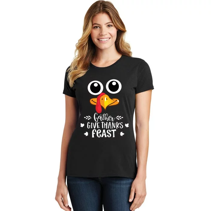 Give Thanks Turkey Family Thanksgiving Day Women's T-Shirt