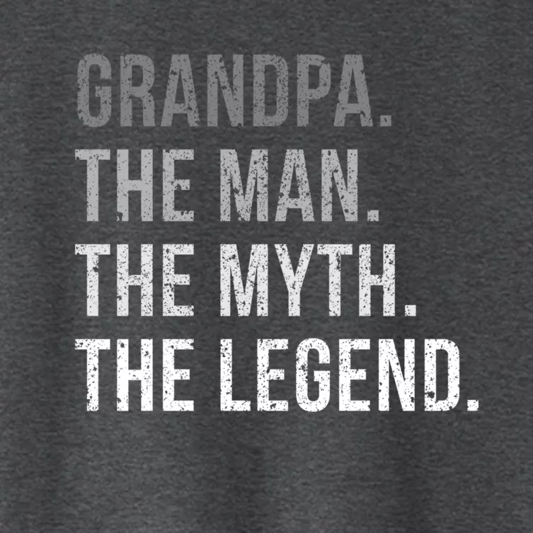 Grandpa The The Myth The Legend Cool Gift Women's Crop Top Tee