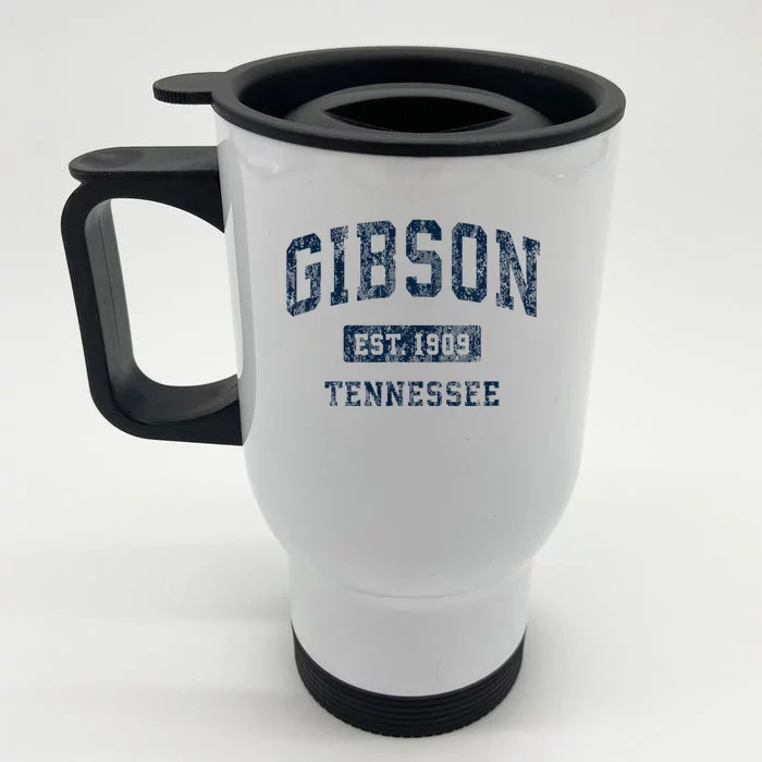 Gibson Tennessee Tn Vintage Athletic Front & Back Stainless Steel Travel Mug