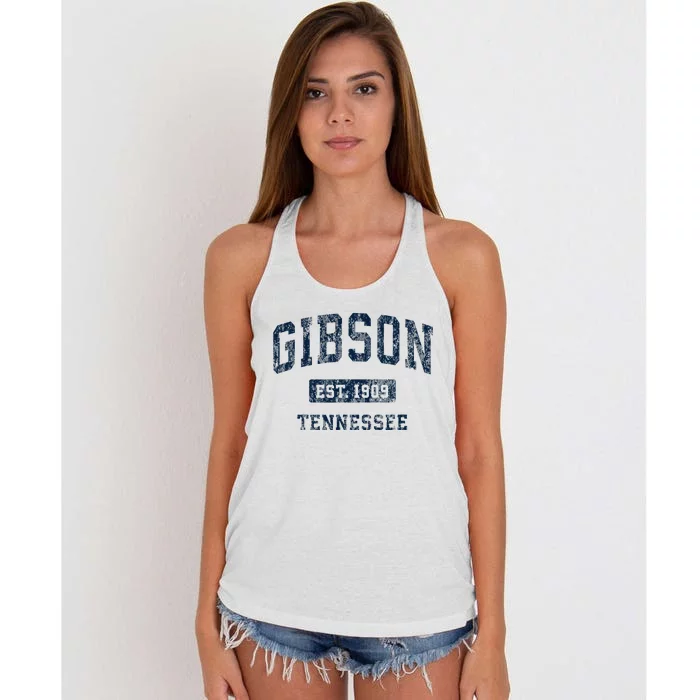 Gibson Tennessee Tn Vintage Athletic Women's Knotted Racerback Tank