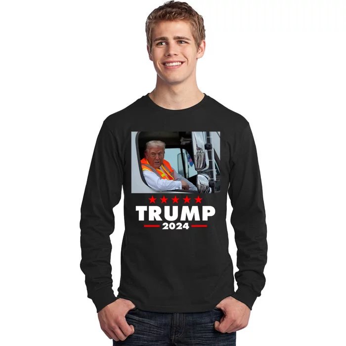 Garbage Truck Trump 2024 Tall Long Sleeve T-Shirt