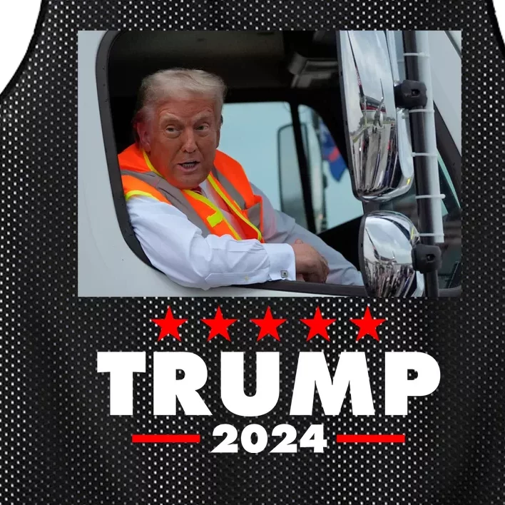 Garbage Truck Trump 2024 Mesh Reversible Basketball Jersey Tank