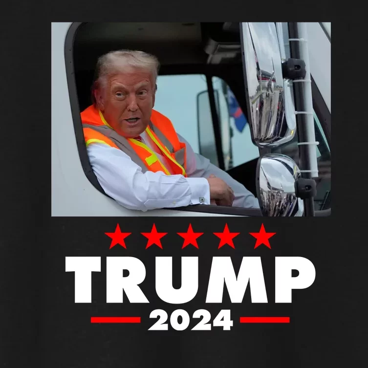 Garbage Truck Trump 2024 Women's Crop Top Tee