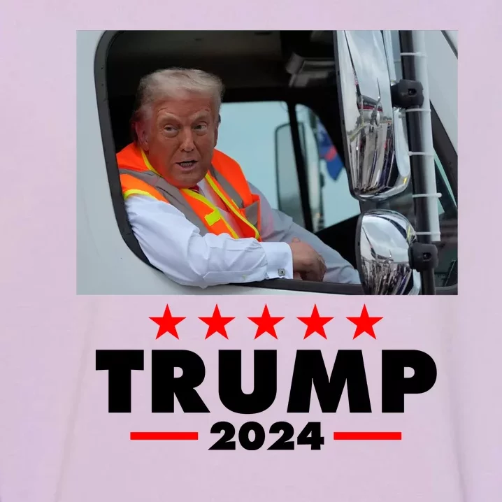 Garbage Truck Trump 2024 Garment-Dyed Sweatshirt