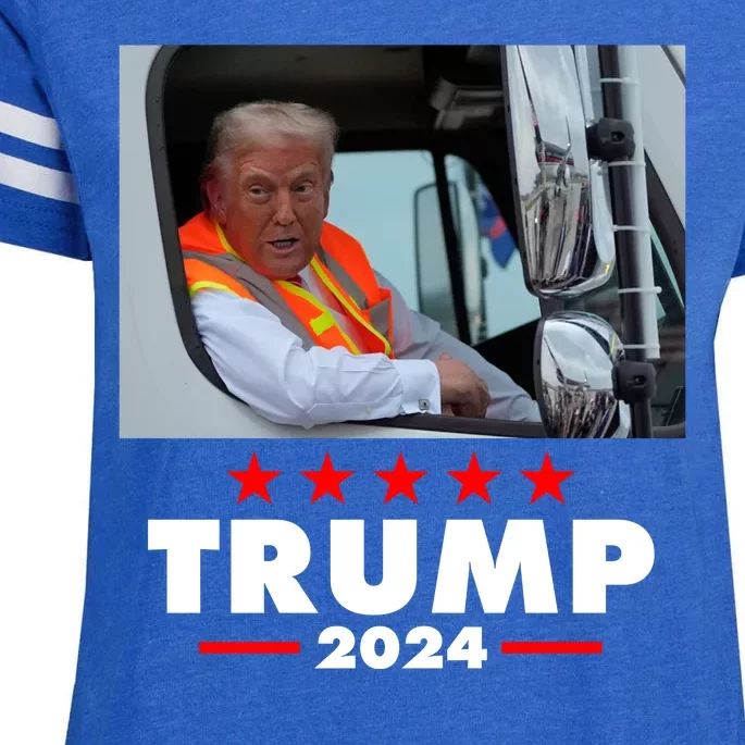 Garbage Truck Trump 2024 Enza Ladies Jersey Football T-Shirt