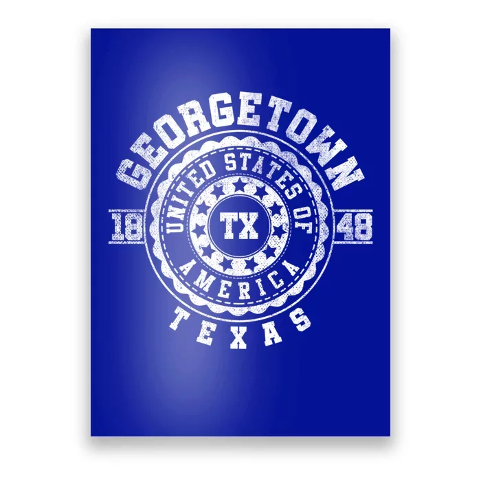 Georgetown Tx Texas Vintage City S Meaningful Gift Poster