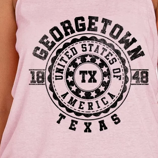 Georgetown Tx Texas Vintage City S Meaningful Gift Women's Knotted Racerback Tank