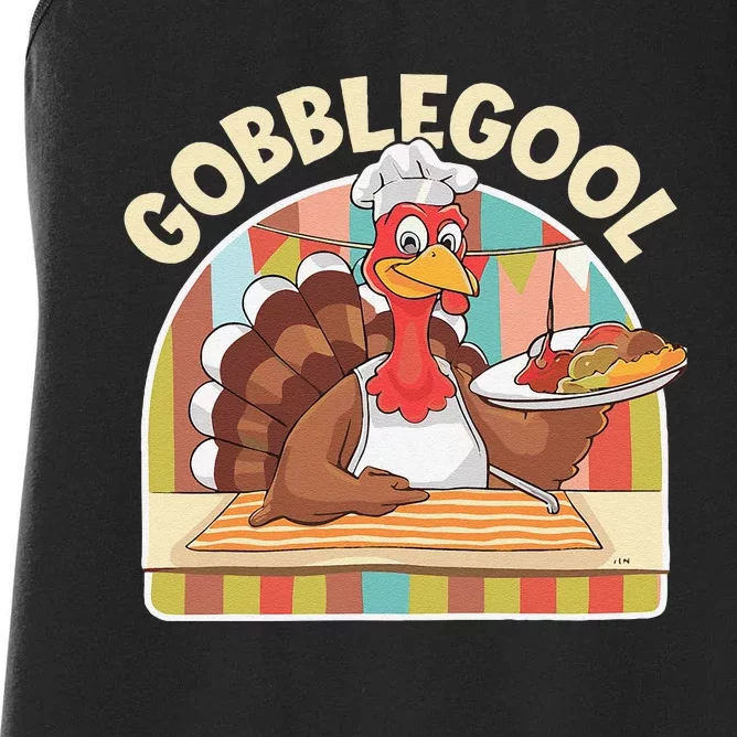 Gobblegool Turkey Thanksgiving Women's Racerback Tank