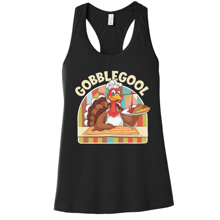 Gobblegool Turkey Thanksgiving Women's Racerback Tank