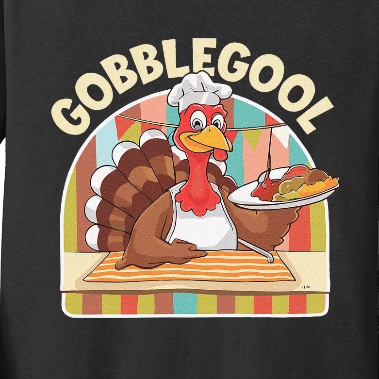 Gobblegool Turkey Thanksgiving Kids Long Sleeve Shirt