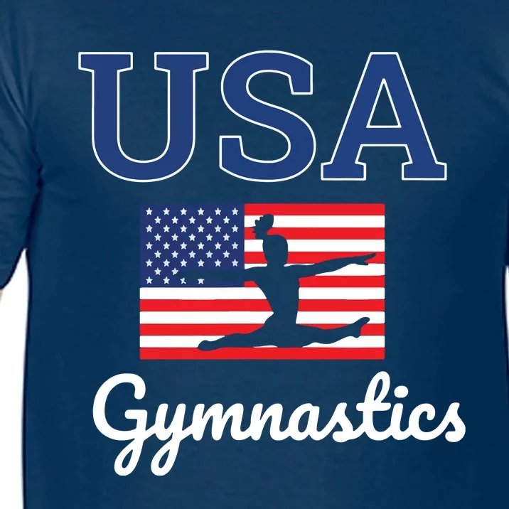 Girl Tumbling Team Gear Gymnast Gymnastics USA American Flag Comfort Colors T-Shirt