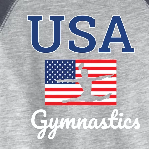 Girl Tumbling Team Gear Gymnast Gymnastics USA American Flag Toddler Fine Jersey T-Shirt