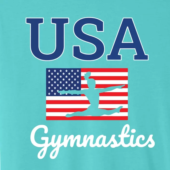 Girl Tumbling Team Gear Gymnast Gymnastics USA American Flag ChromaSoft Performance T-Shirt