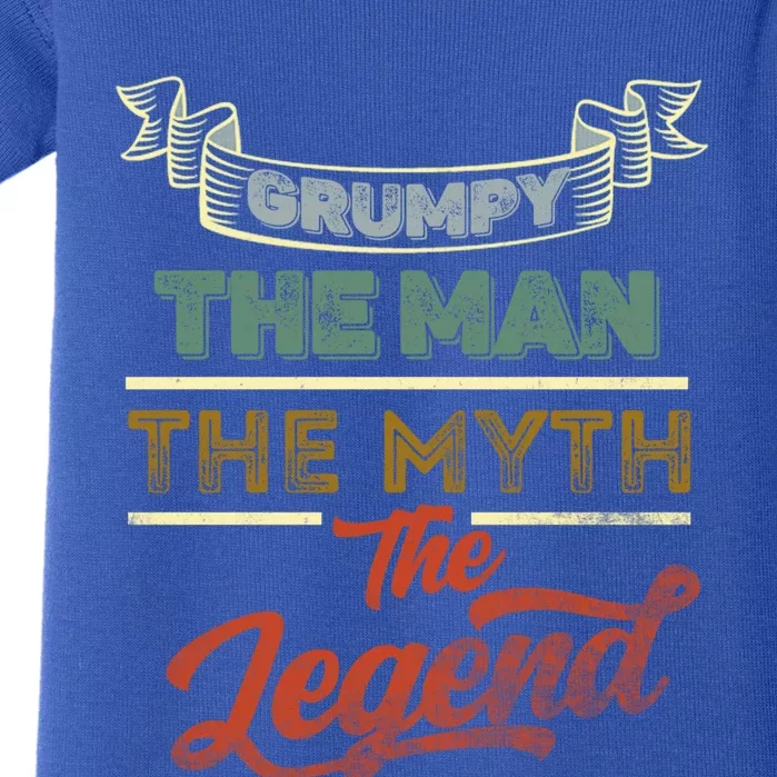 Grumpy The The Myth The Legend For Grandpa Fathers Day Gift Baby Bodysuit