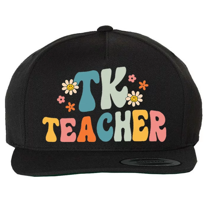 Groovy TK Teacher Transitional Kindergarten Back To School Wool Snapback Cap