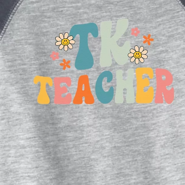 Groovy TK Teacher Transitional Kindergarten Back To School Toddler Fine Jersey T-Shirt