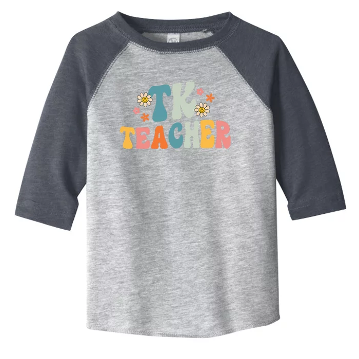 Groovy TK Teacher Transitional Kindergarten Back To School Toddler Fine Jersey T-Shirt