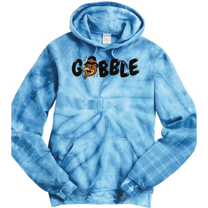 Gobble Turkey Thanksgiving Holiday Cute Tie Dye Hoodie