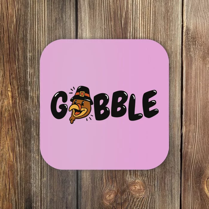 Gobble Turkey Thanksgiving Holiday Cute Coaster